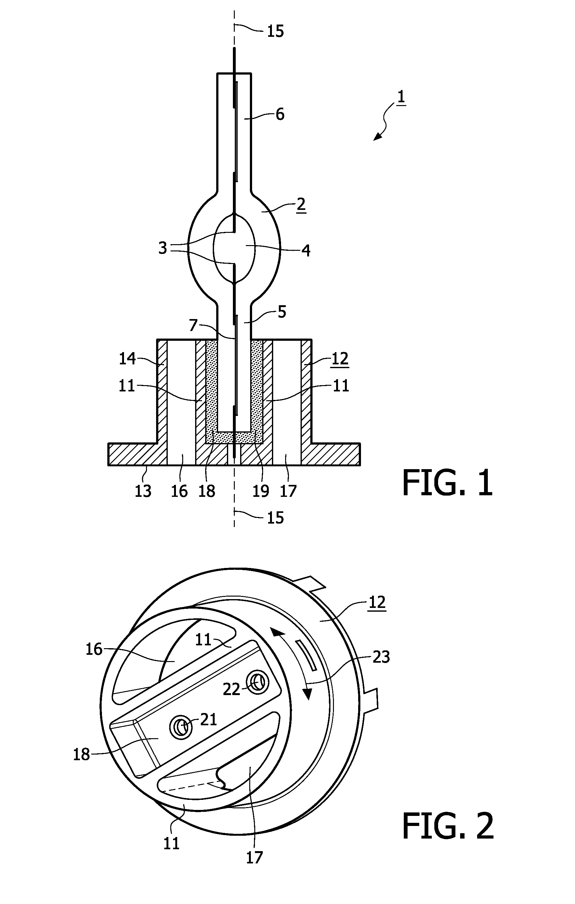 Socketed high pressure gas discharge lamp