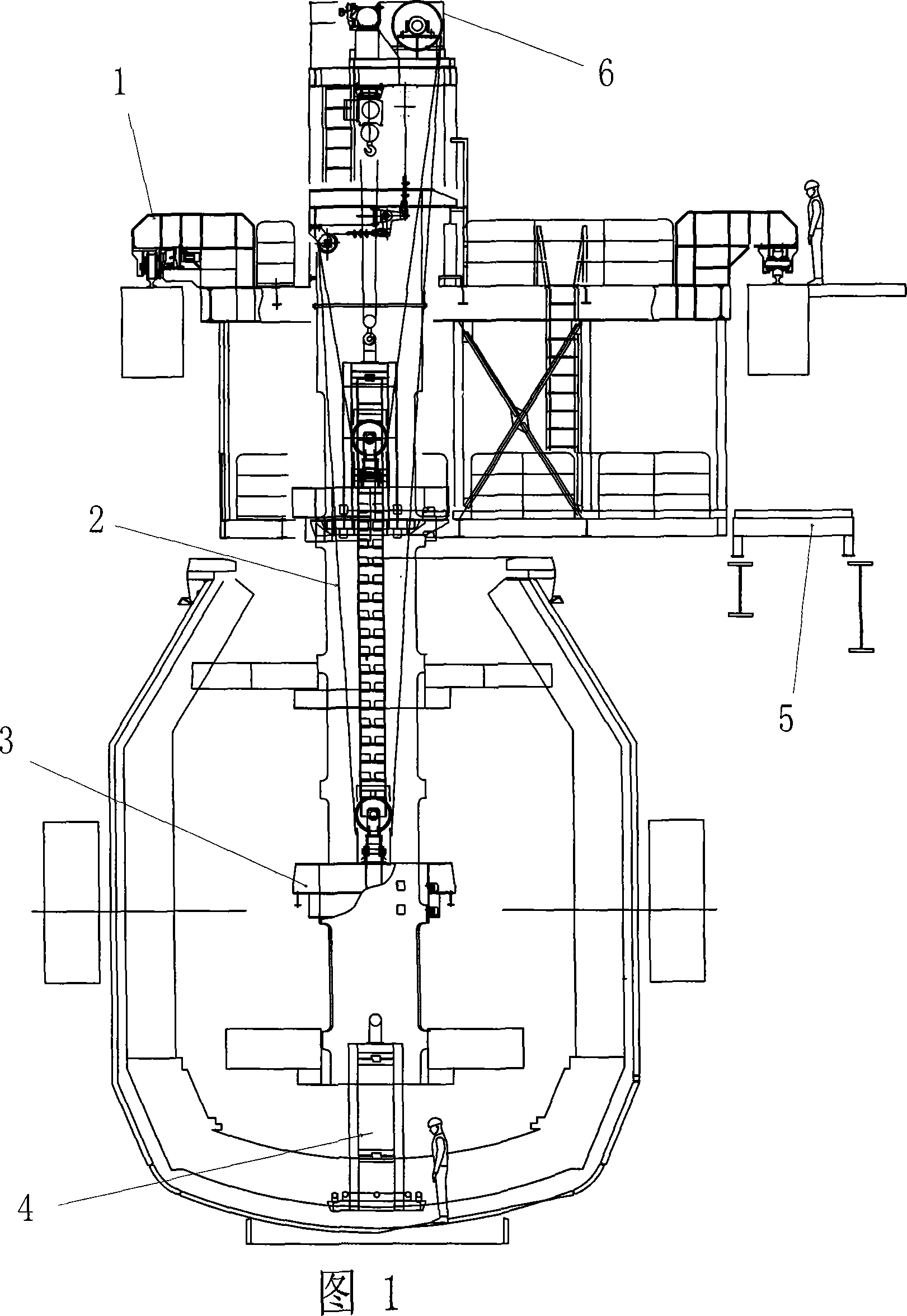 Upper repairing method for mammoth converter lining