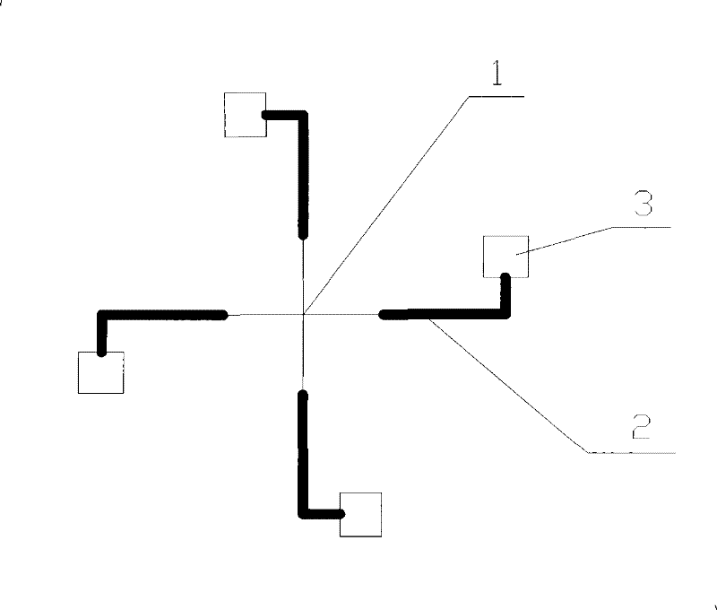 Circuit layout construction for measuring whether concave falls are generated by copper wire