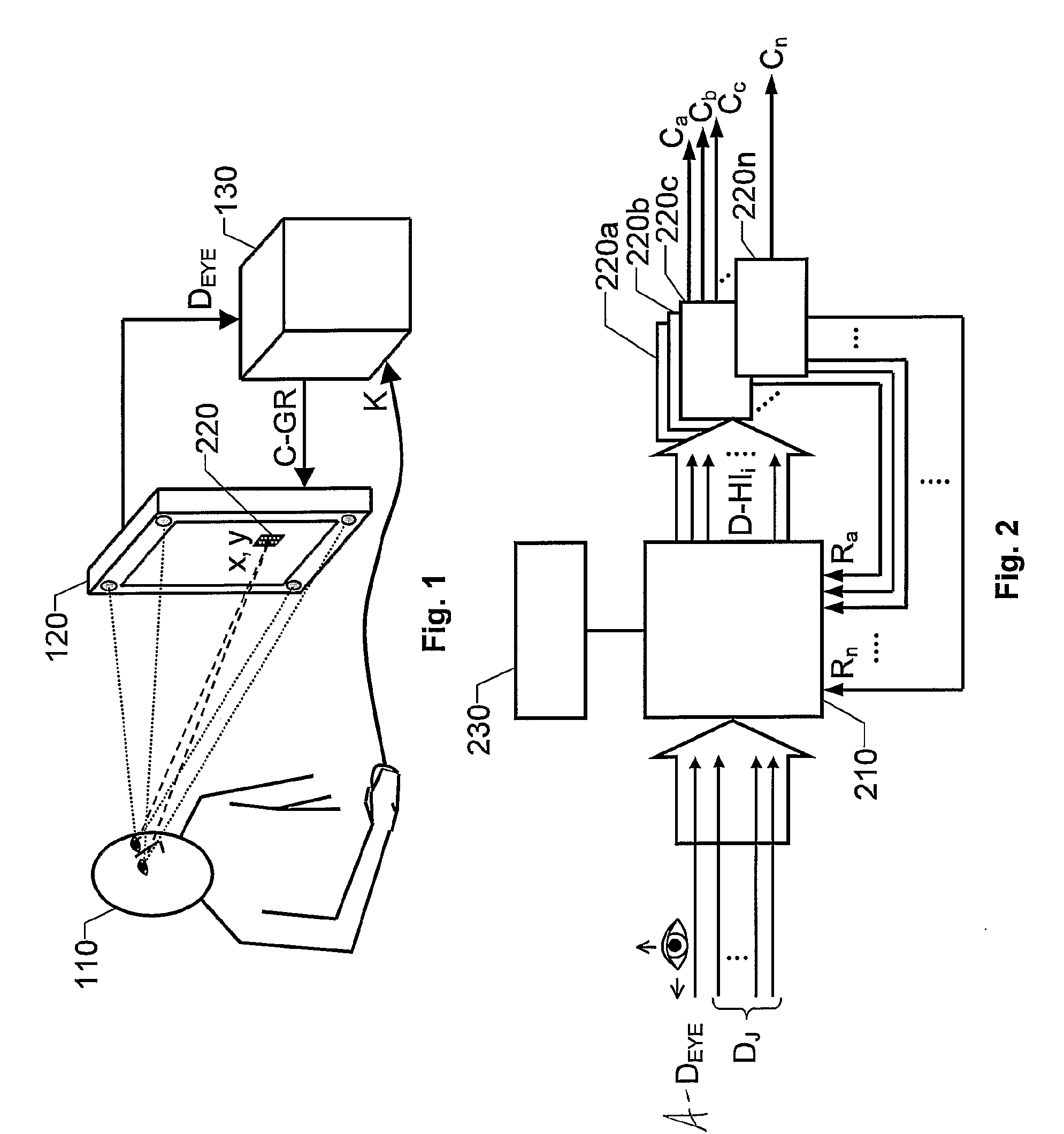 Arrangement, method and computer program for controlling a computer apparatus based on eye-tracking