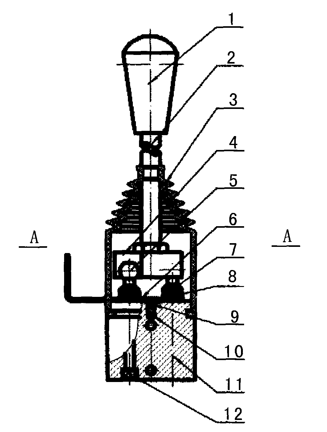 Small-size multi-way valve operating mechanism assembly
