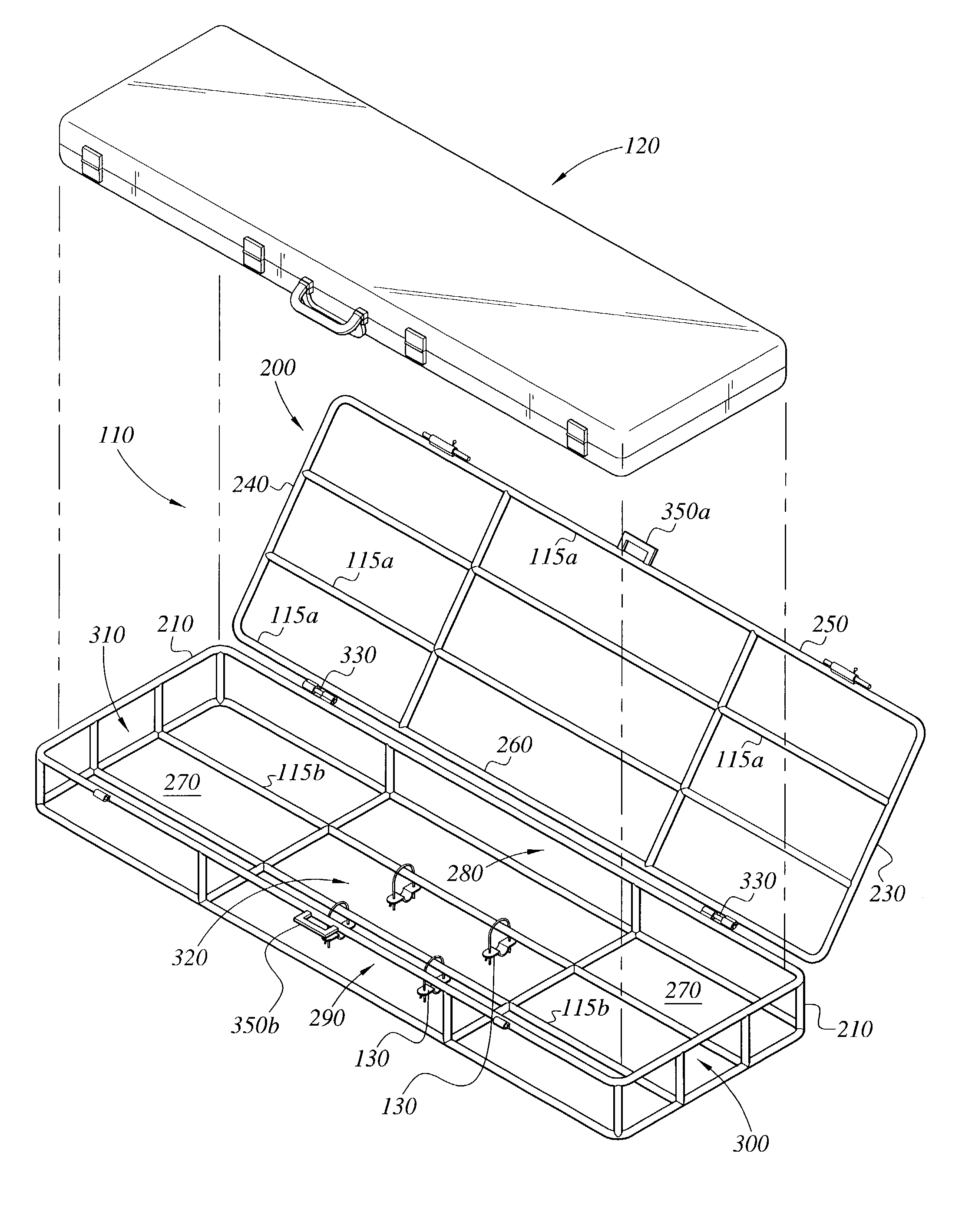 Transport cage with enclosed case