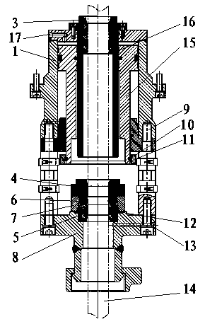 Blowout preventing box of continuous oil pipe and drill rod