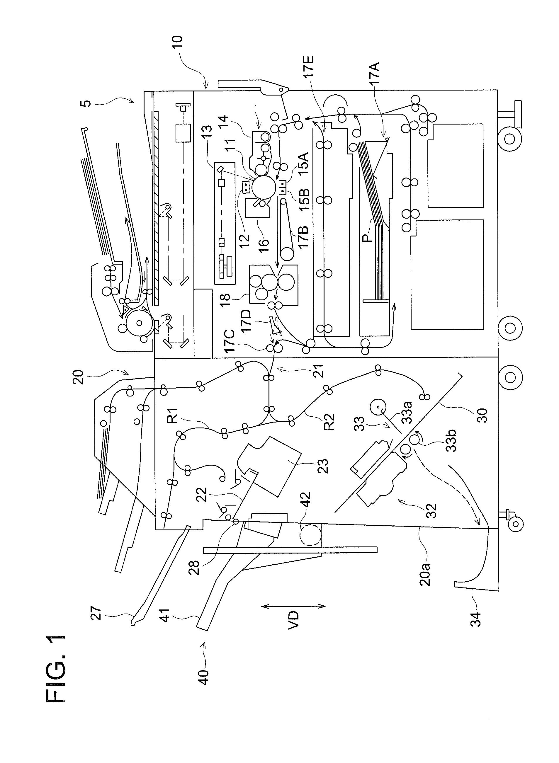 Sheet discharging tray device and image forming system provided therewith