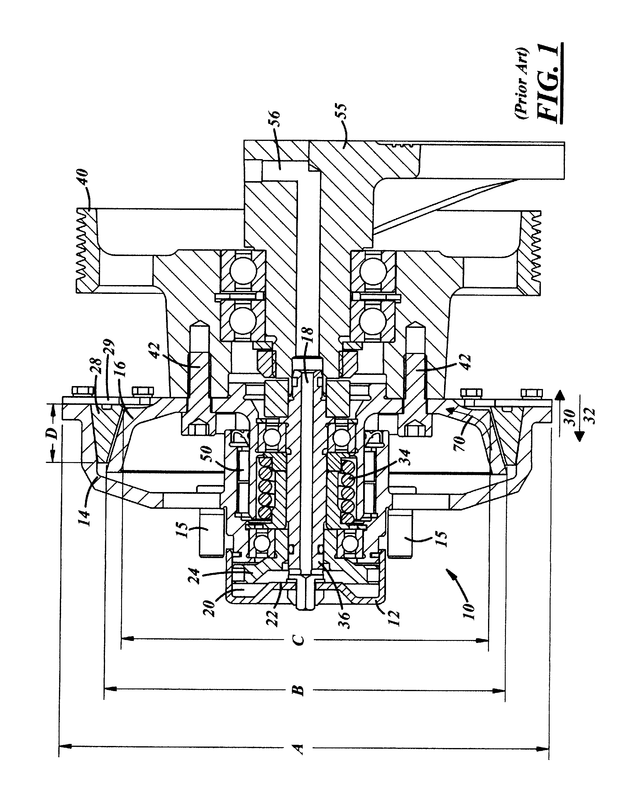 Pneumatic clutch with improved capacity and longevity