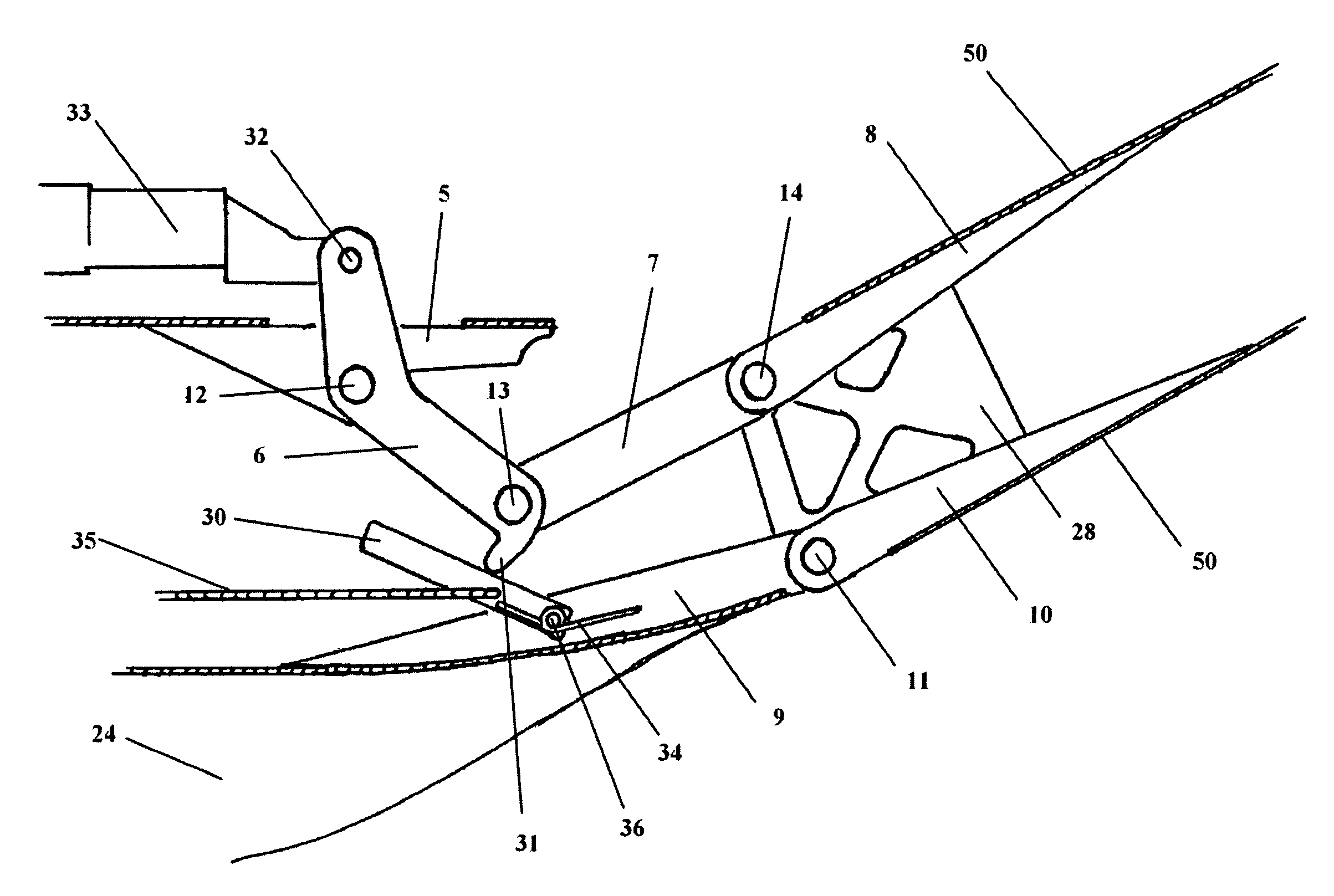 Folding wing root mechanism