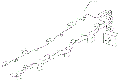 Sheet jigsaw puzzle type cable