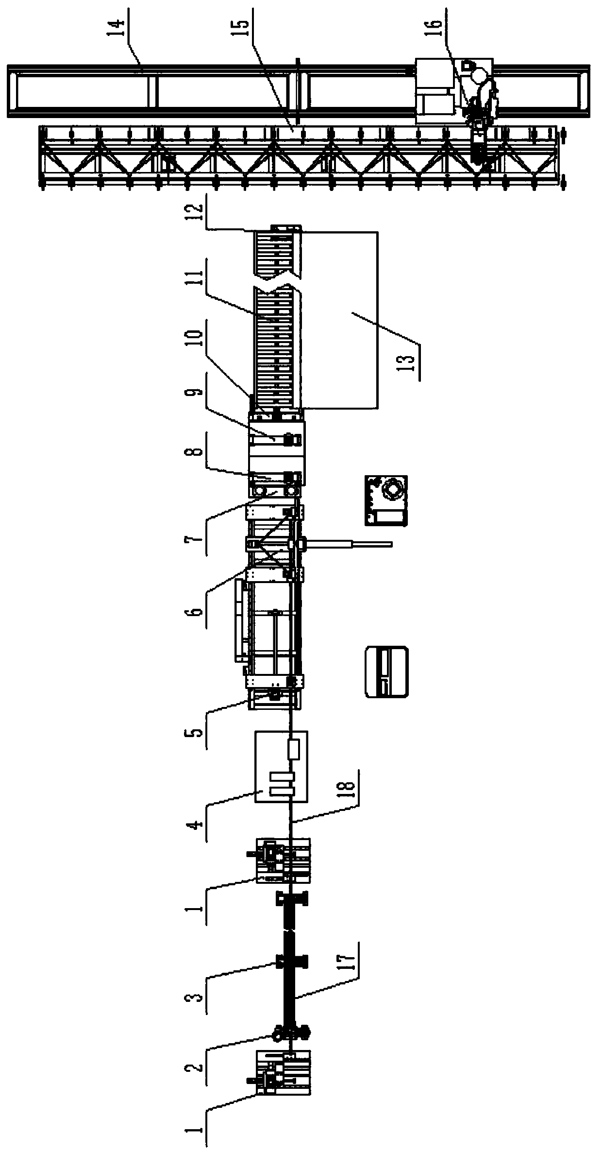Automatic production system of steel bar welding and production method