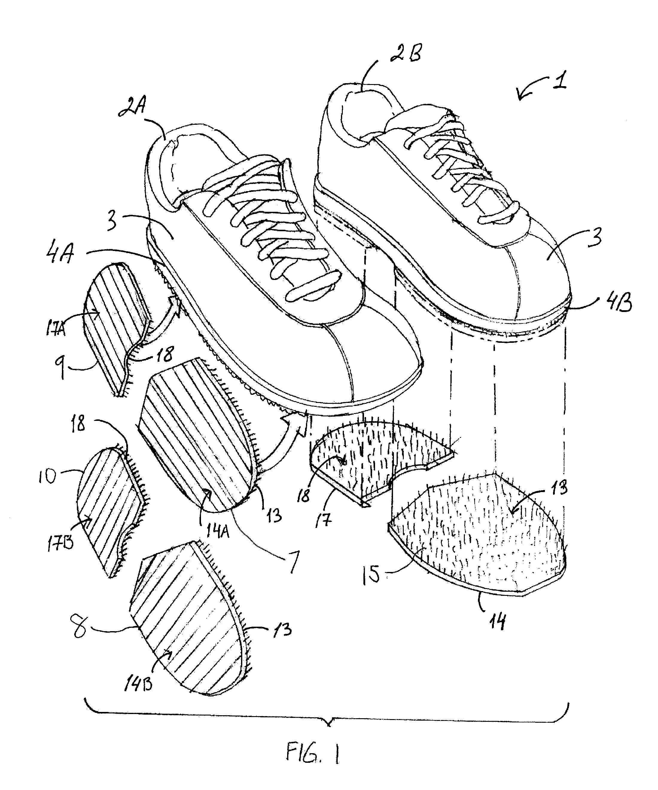 Shoe With Interchangeable Foreparts And Heels