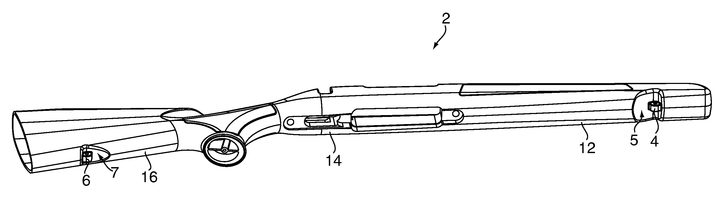 Molded rifle stock