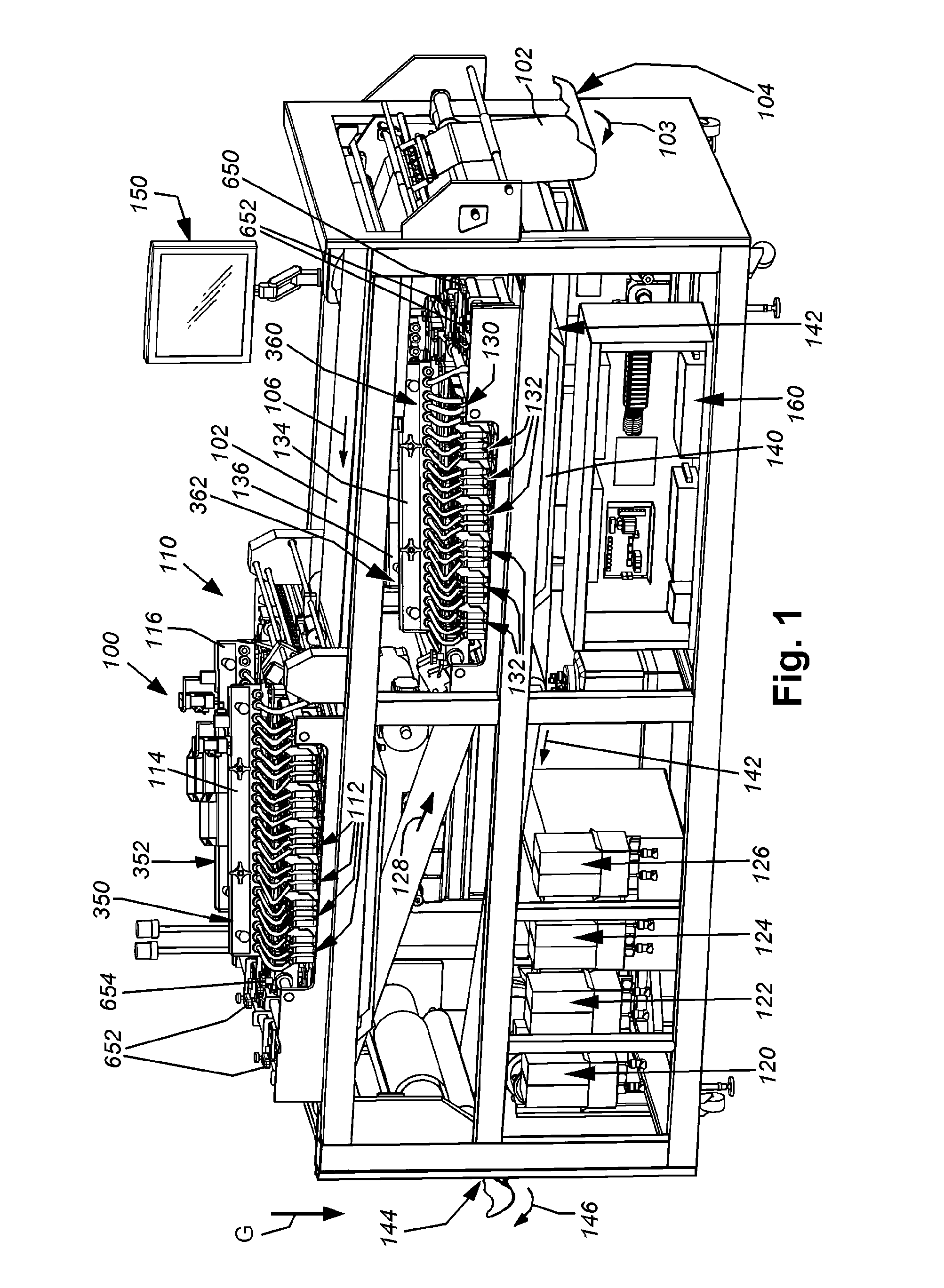 System and method for printing a continuous web employing a plurality of interleaved ink-jet pens fed by a bulk ink source
