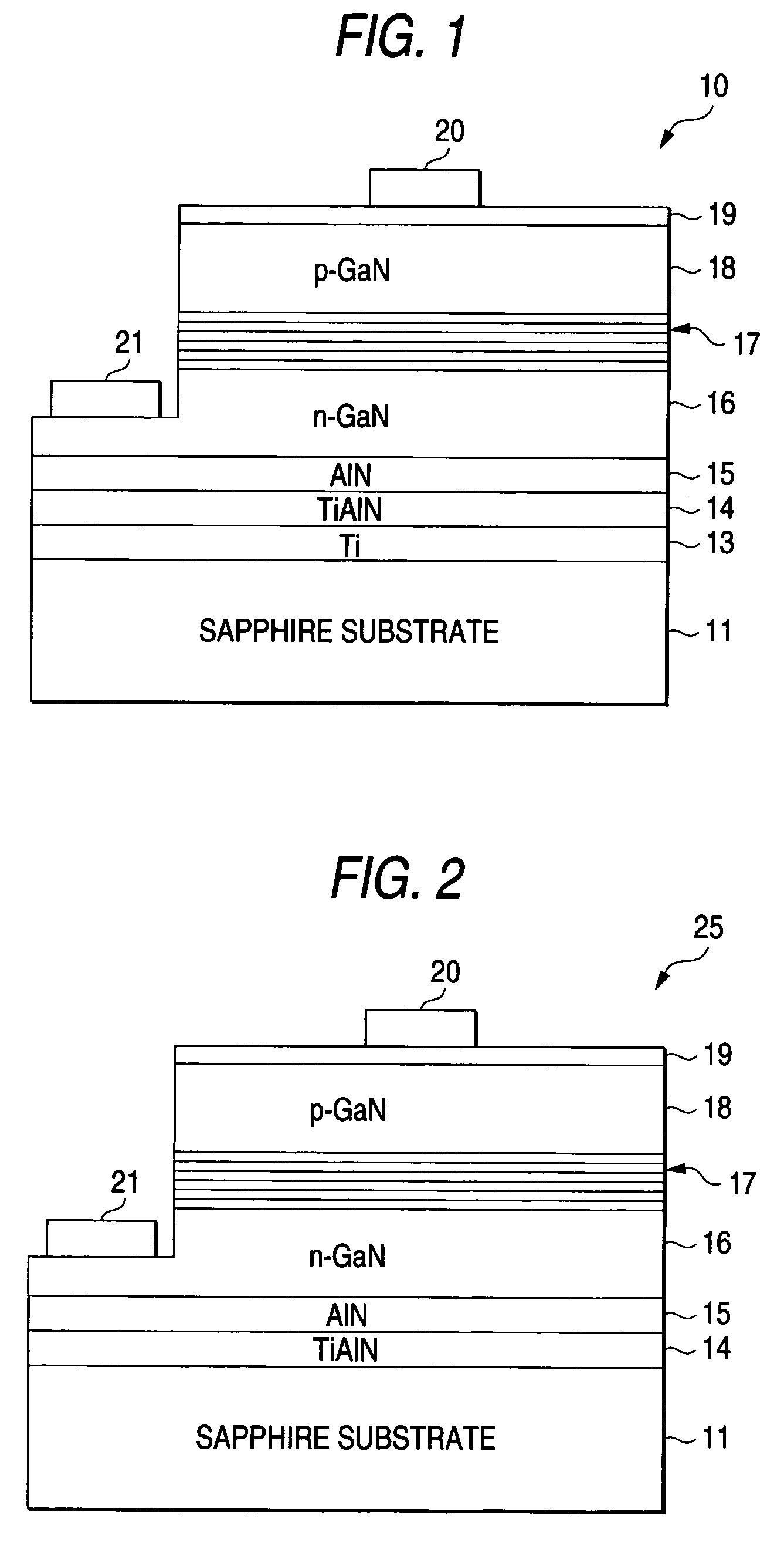 Compound semiconductor element based on Group III element nitride