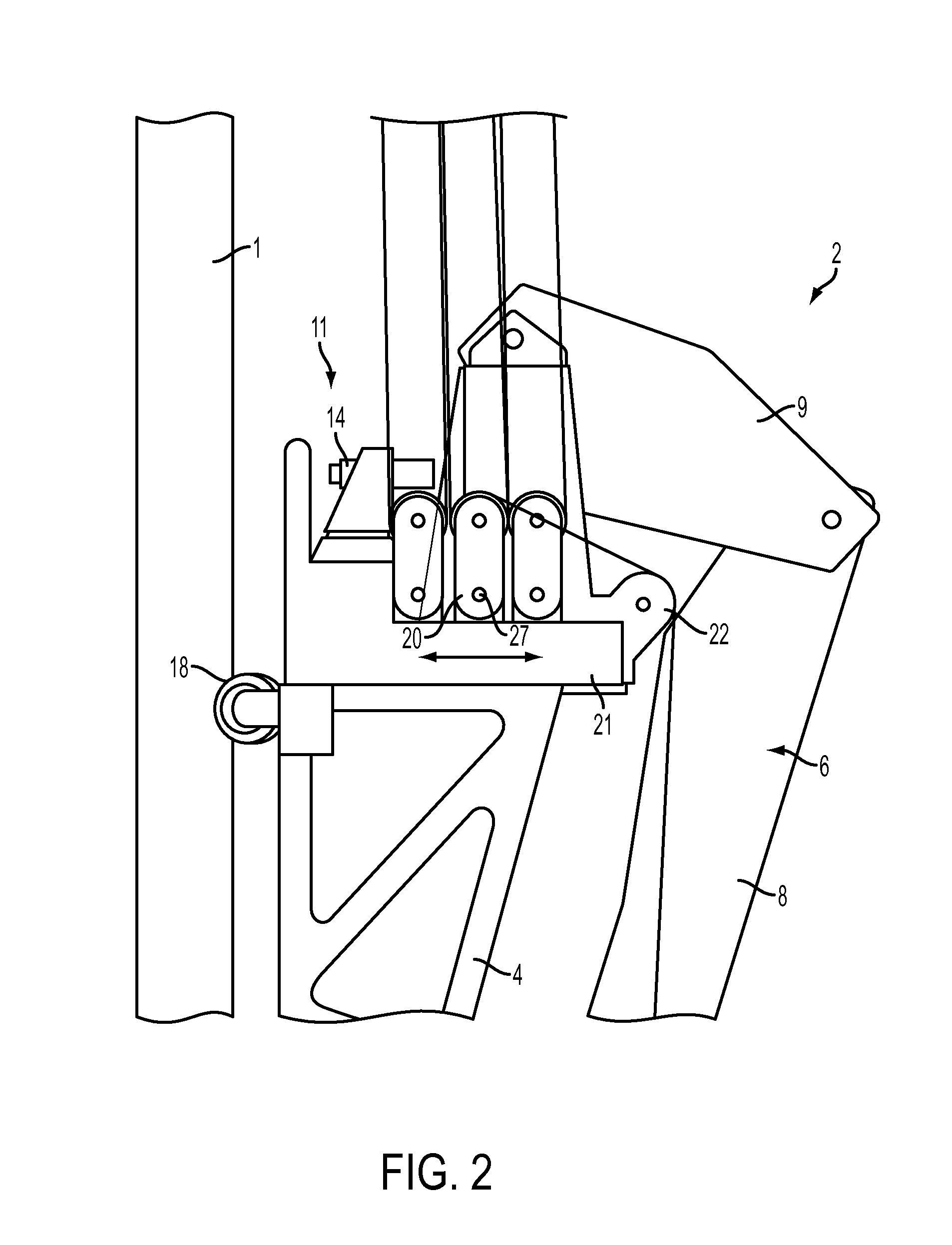 Crane for handling of wind turbine generator components and method of hoisting of such a crane