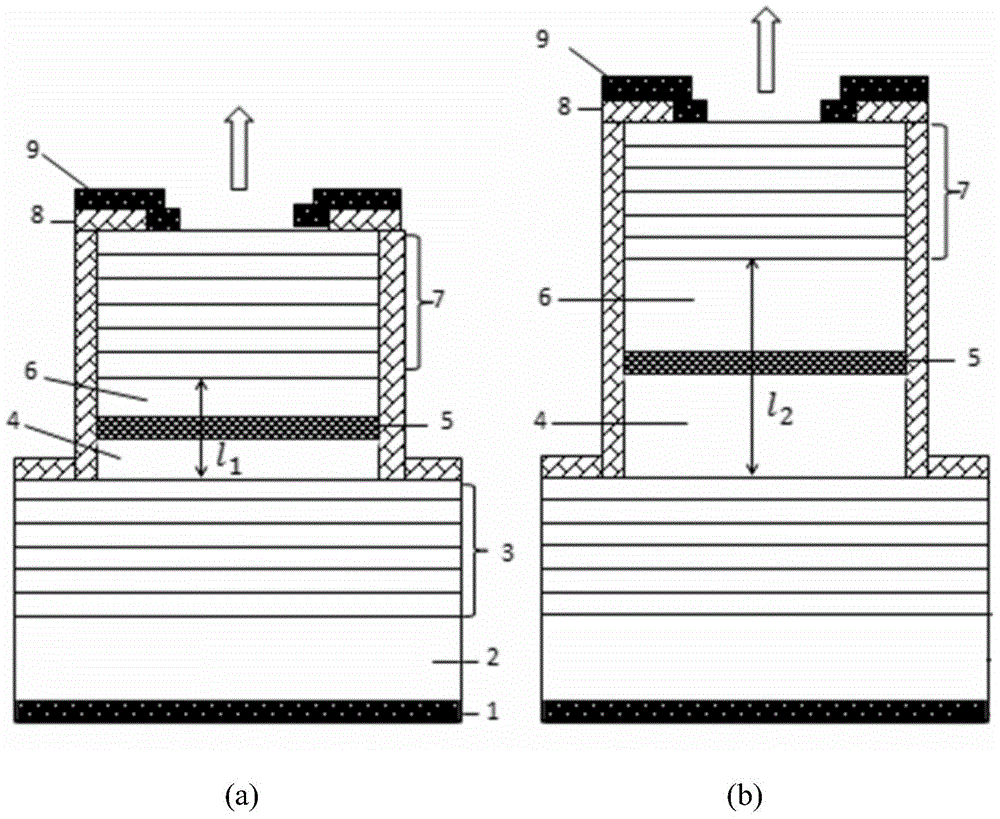 Double-resonance vertical-cavity surface-emitting laser structure for generating terahertz wave and microwave