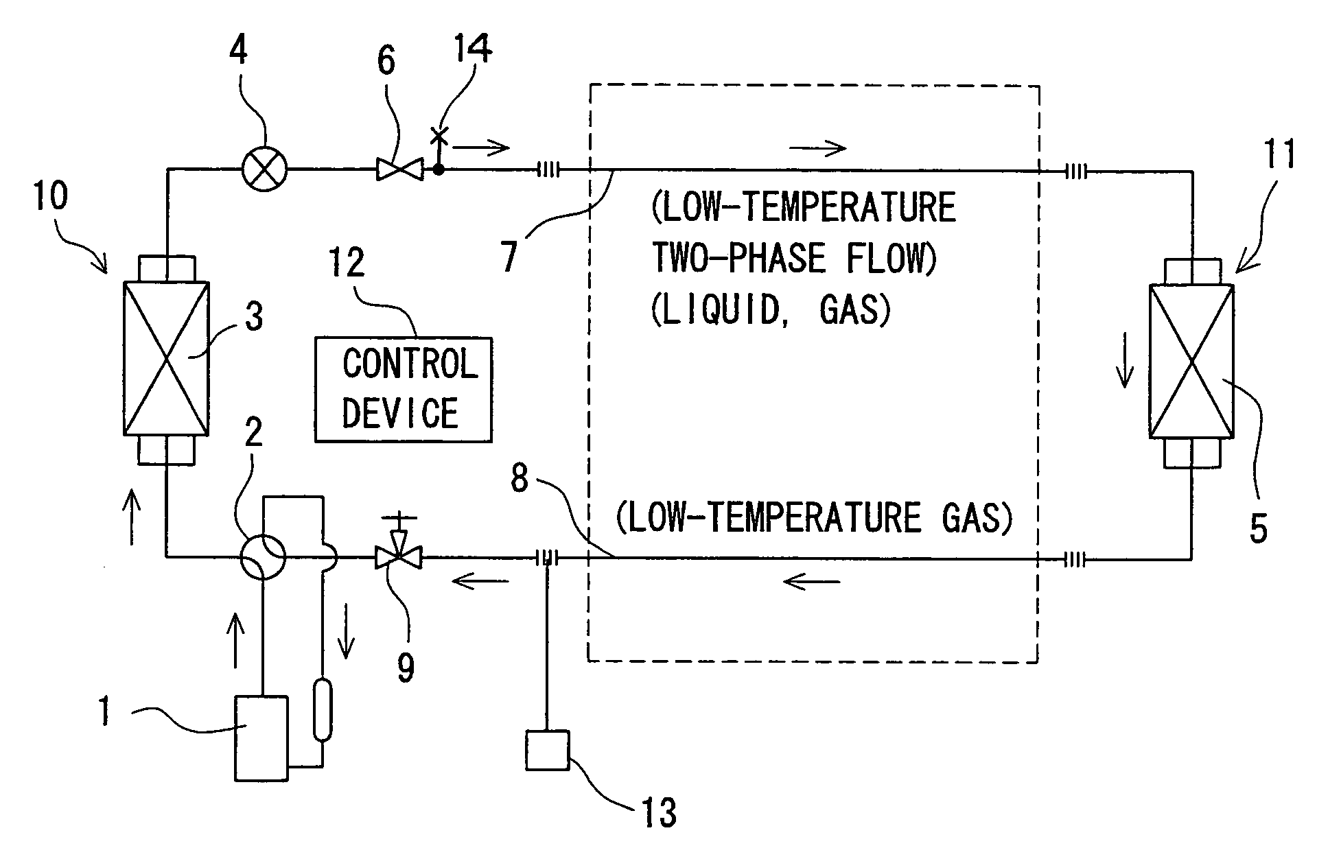Method for refrigerant and oil collecting operation and refrigerant and oil collection controller