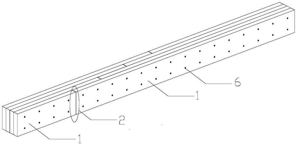 Nailed bamboo-wood plate type component