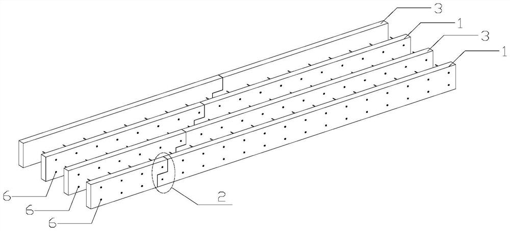 Nailed bamboo-wood plate type component