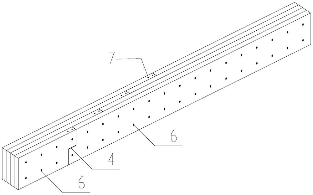 Nailed bamboo-wood plate type component