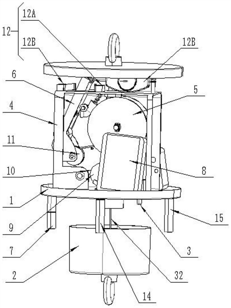Small lamp lifter capable of adjusting load-bearing early warning induction device