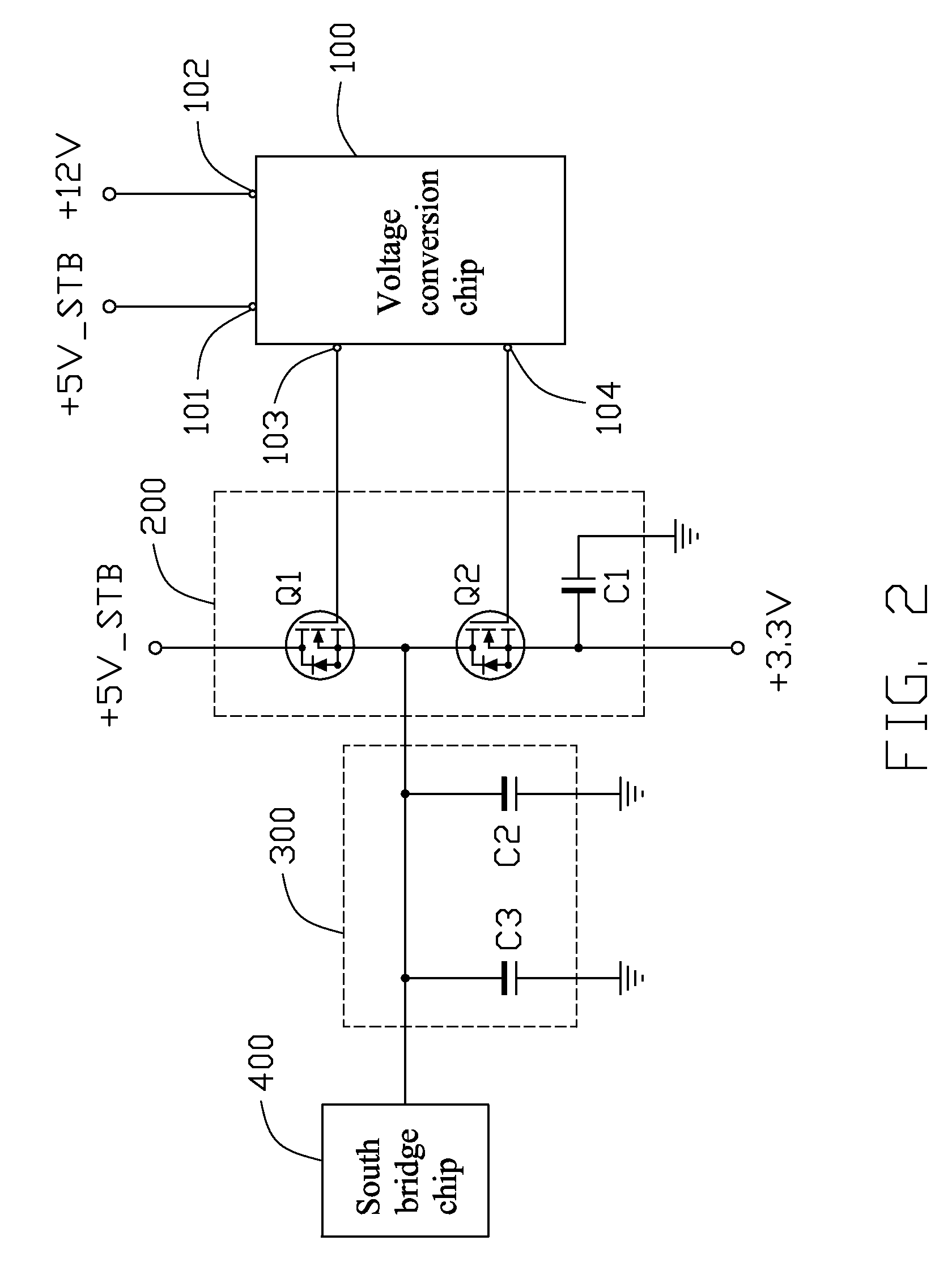 Power supply circuit for south bridge chip