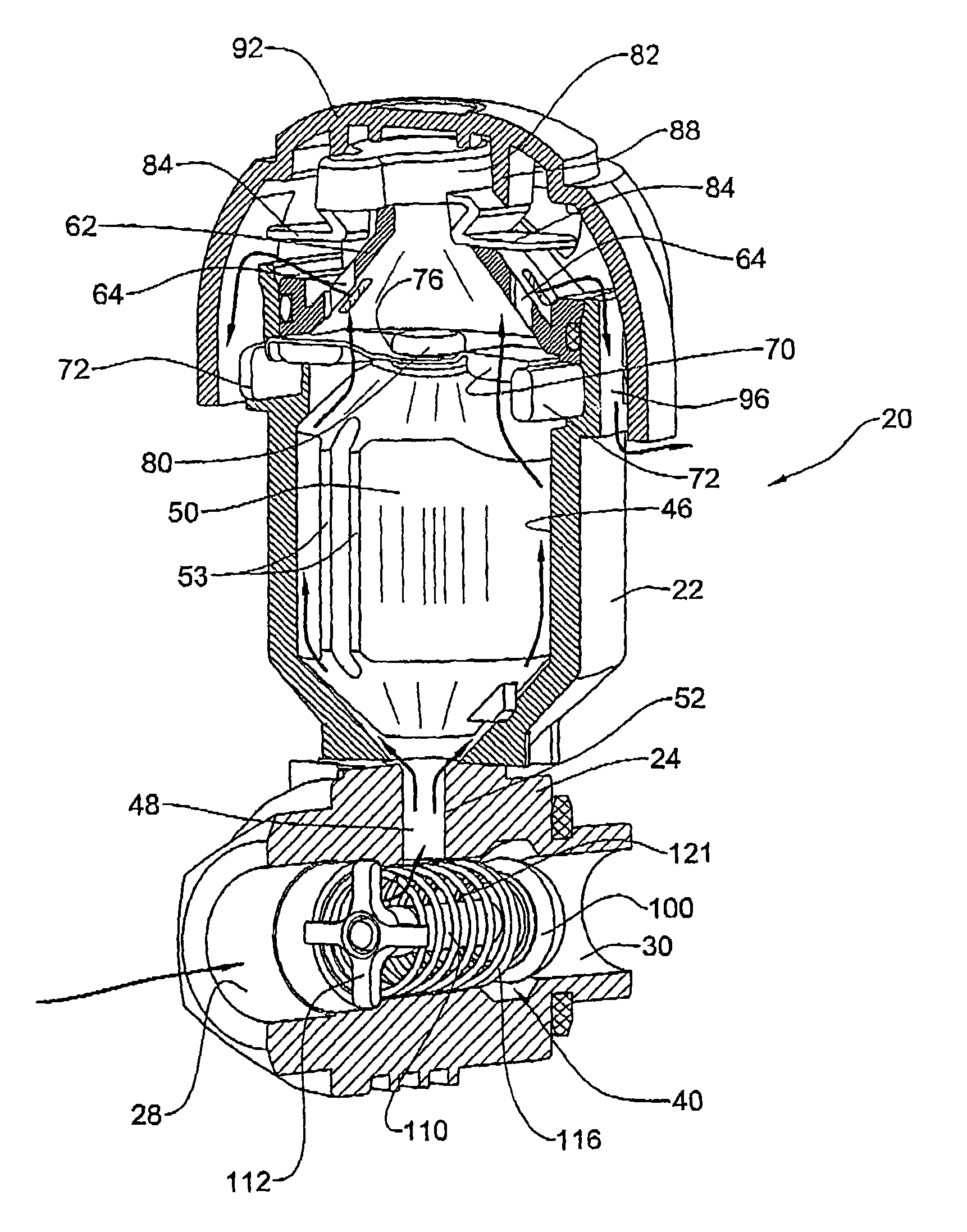 Gas purge valve