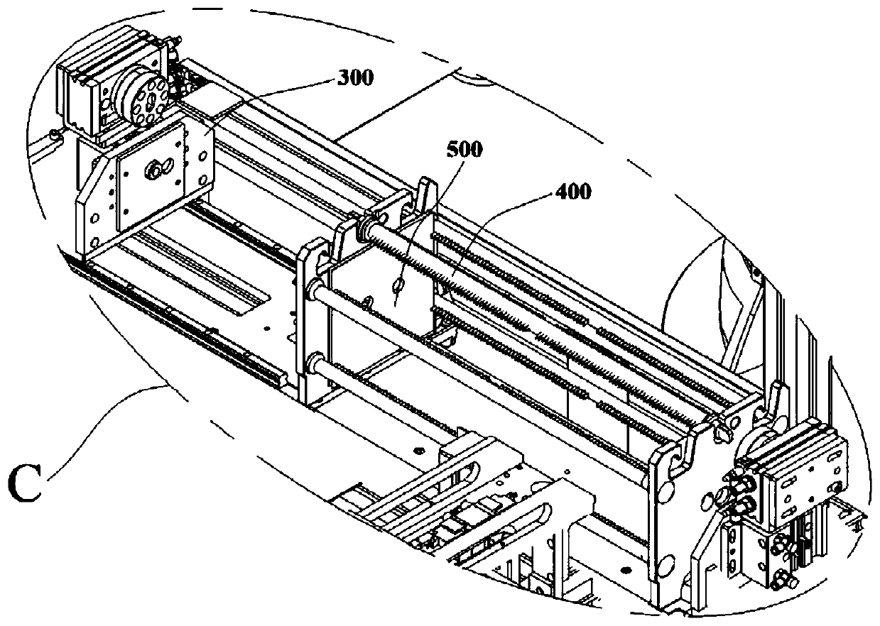 Flower basket pressing rod automatic mounting system