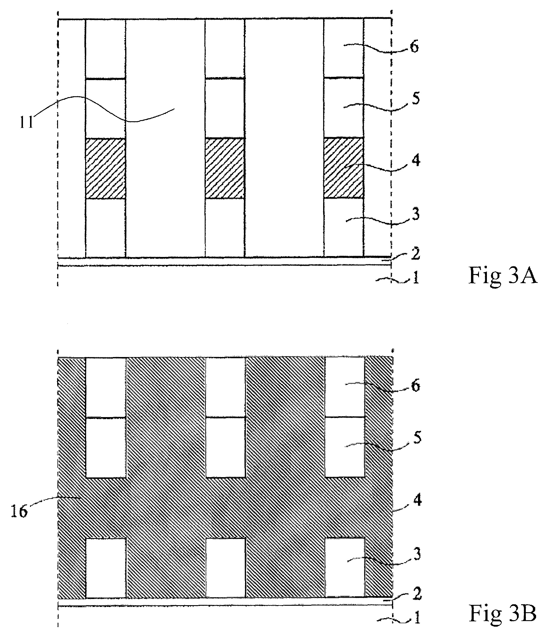 Method for manufacturing a transistor with parallel semiconductor nanofingers