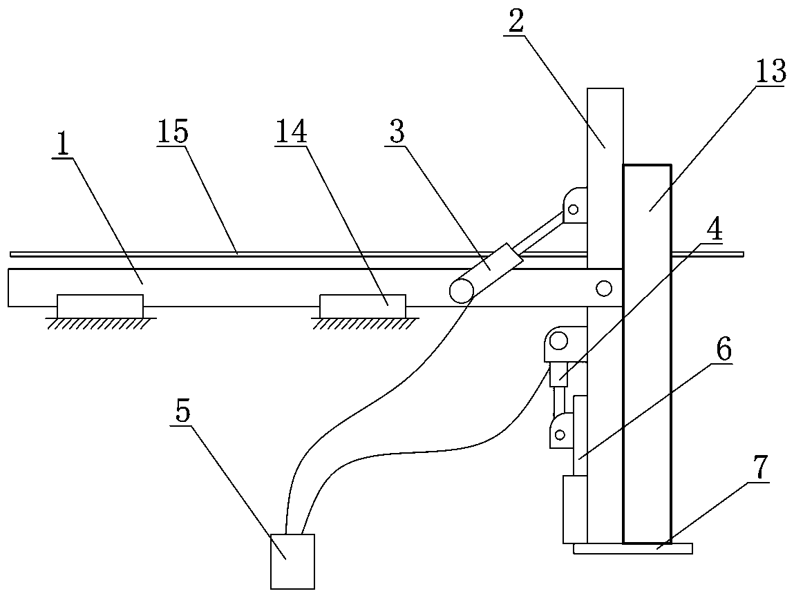 Automatic discharge device for platen press and platen press with the device