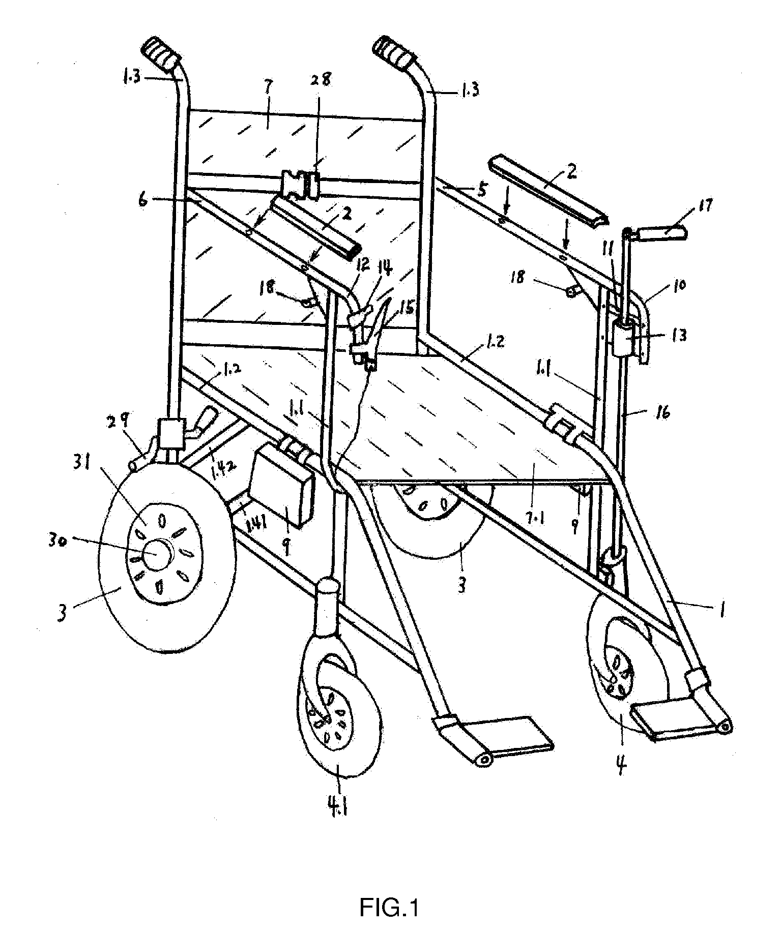 Portable Power-Saving and Foldable Electric Wheel Chair