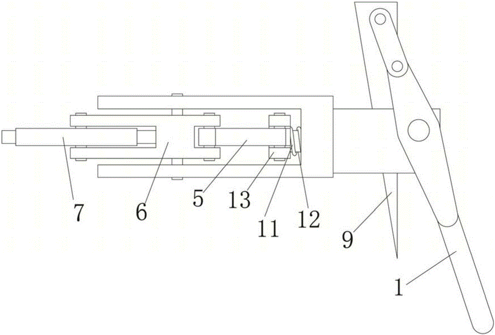 Self-locking type banana ear and ear rod clamping device