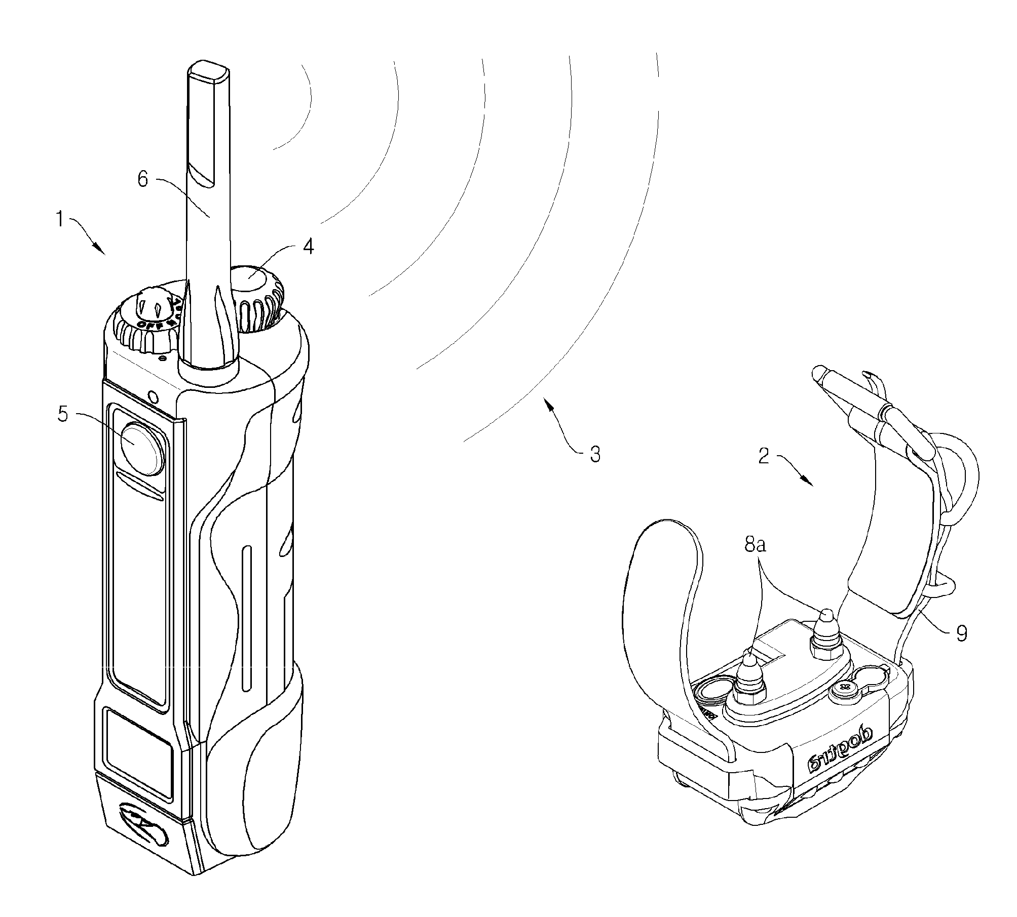 Animal training apparatus having multiple receivers equipped with light emitting units