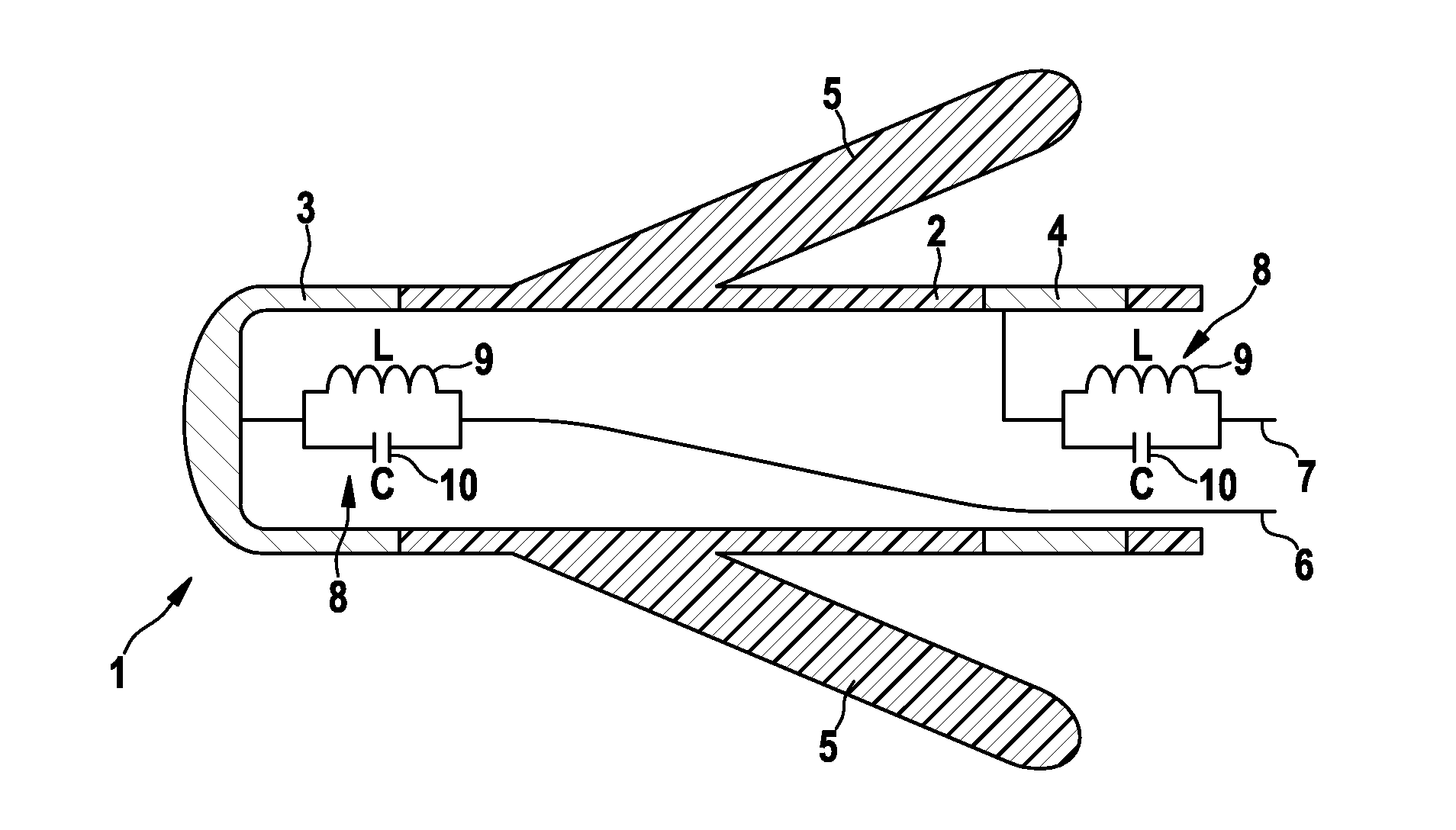 Electrode device for active medical implant