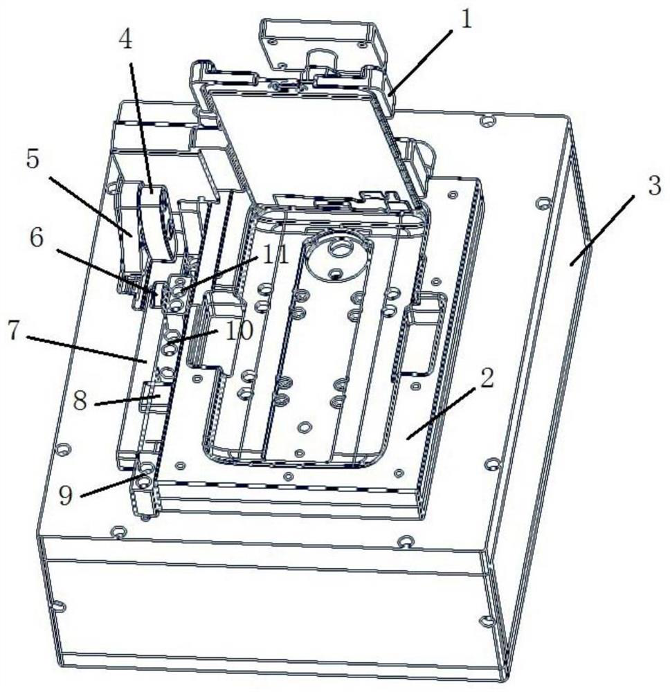 An adjustable device for matching and installing a display module and a mobile terminal base