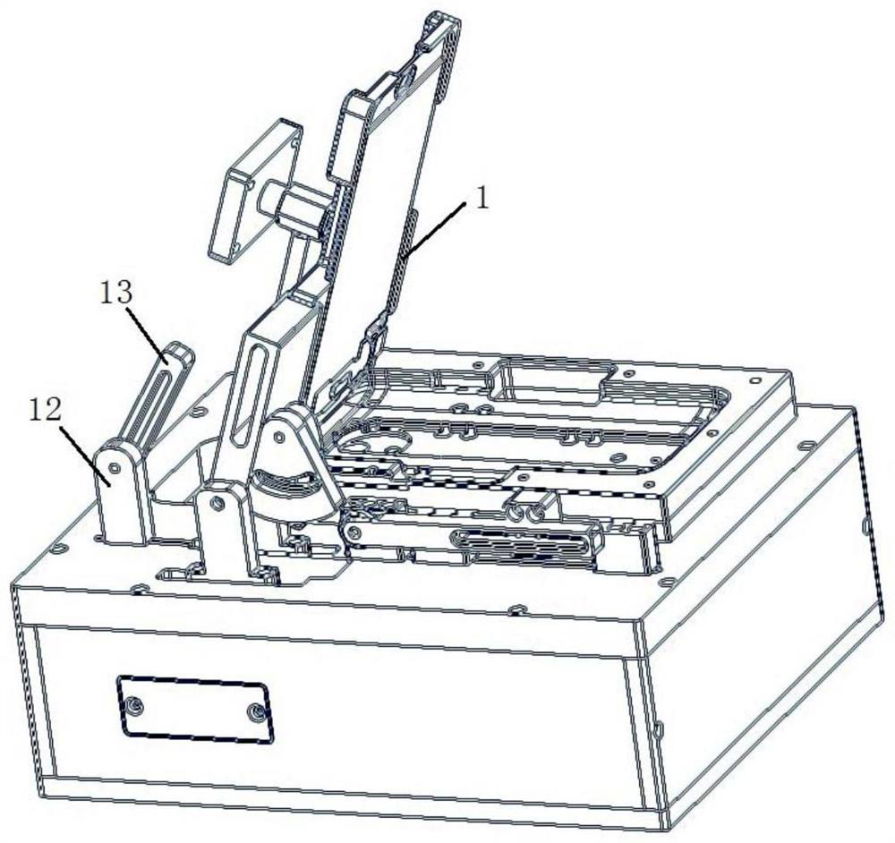 An adjustable device for matching and installing a display module and a mobile terminal base