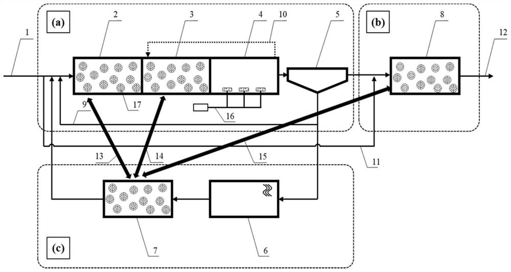 System and method for realizing partial anaerobic ammonia oxidation deep nitrogen and phosphorus removal through biological membrane circulation alternation in mainstream and sidestream regions of urban sewage treatment plant