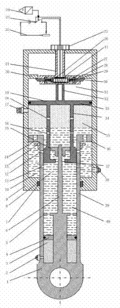 Potential energy storage type protruding undercarriage buffer