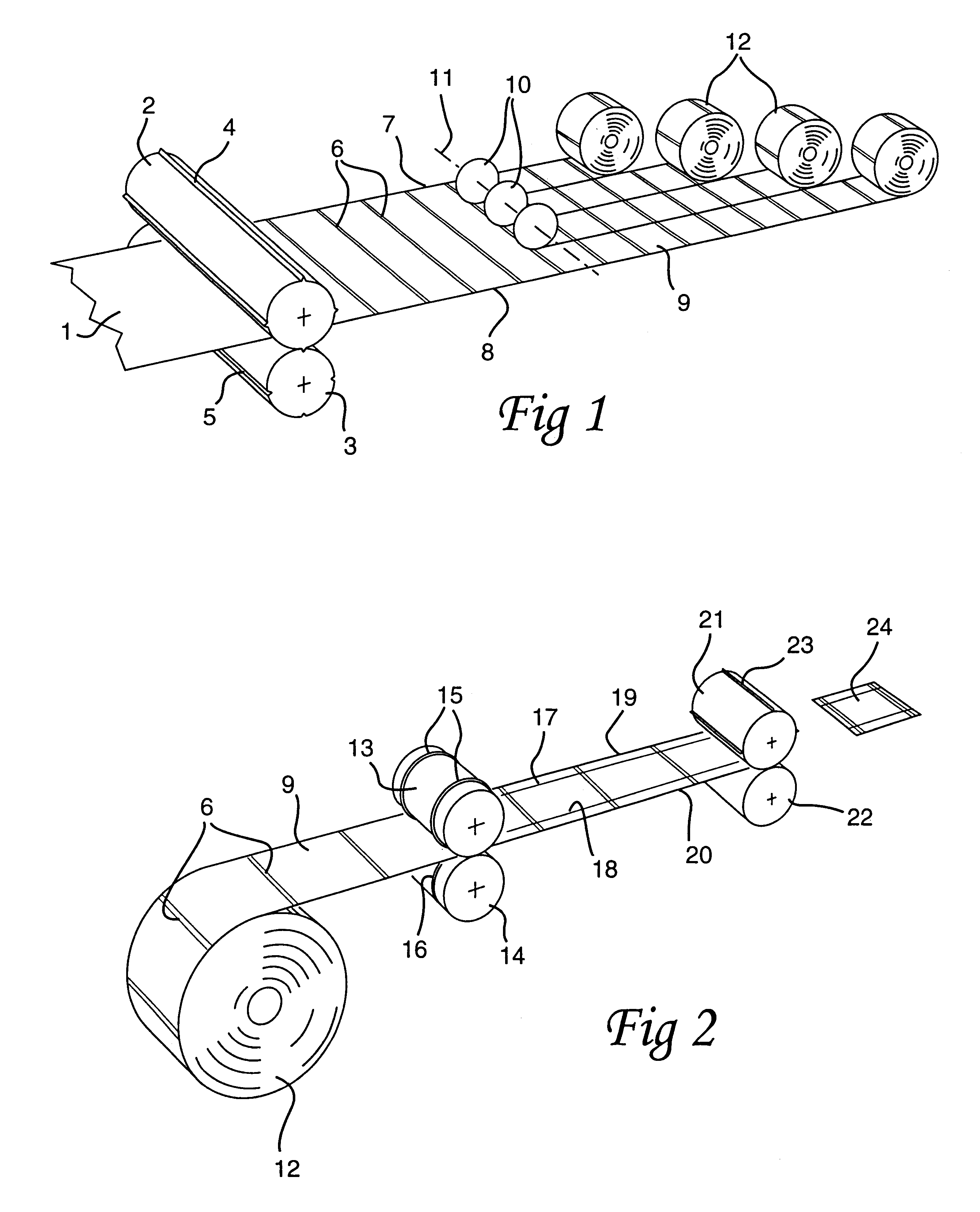 Method of producing crease-lined packaging material