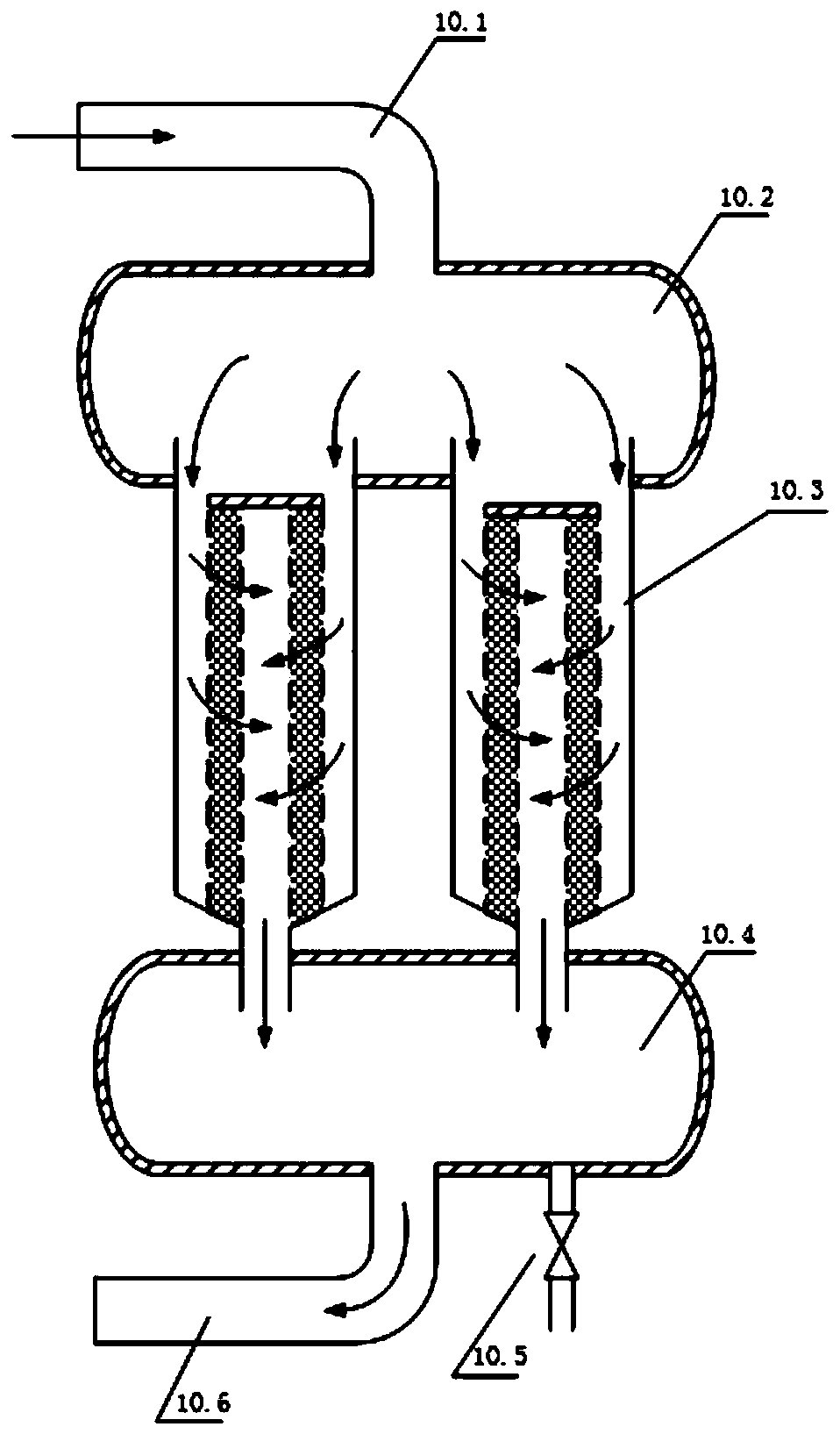 A built-in containment filter discharge system