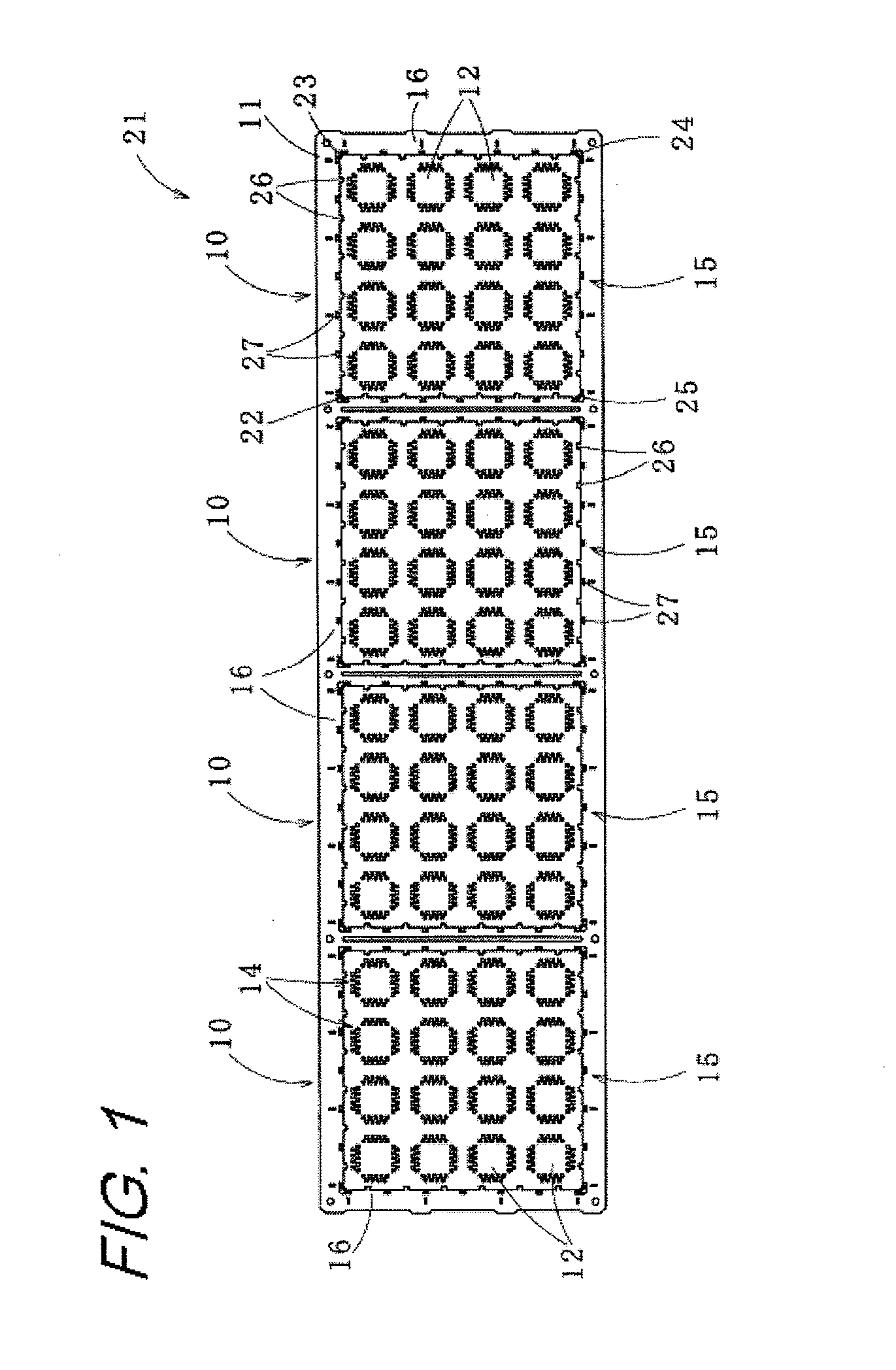 Lead frame and intermediate product of semiconductor device