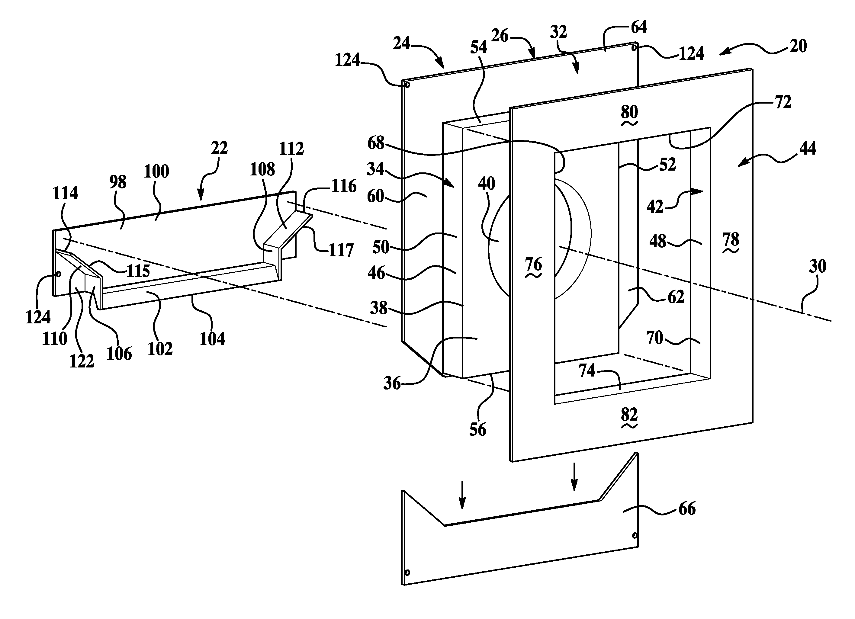 Exterior siding mounting bracket assembly and method of assembly