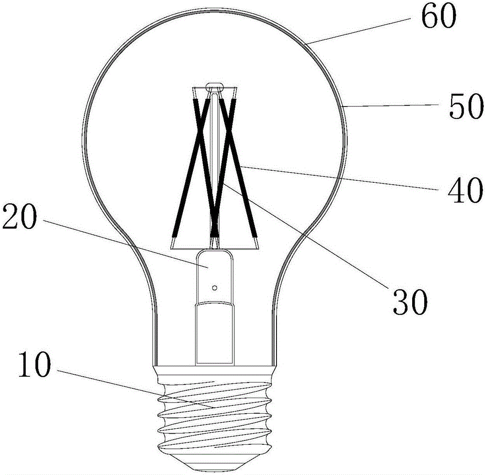 LED filament light source, LED filament bulb lamp and production method thereof