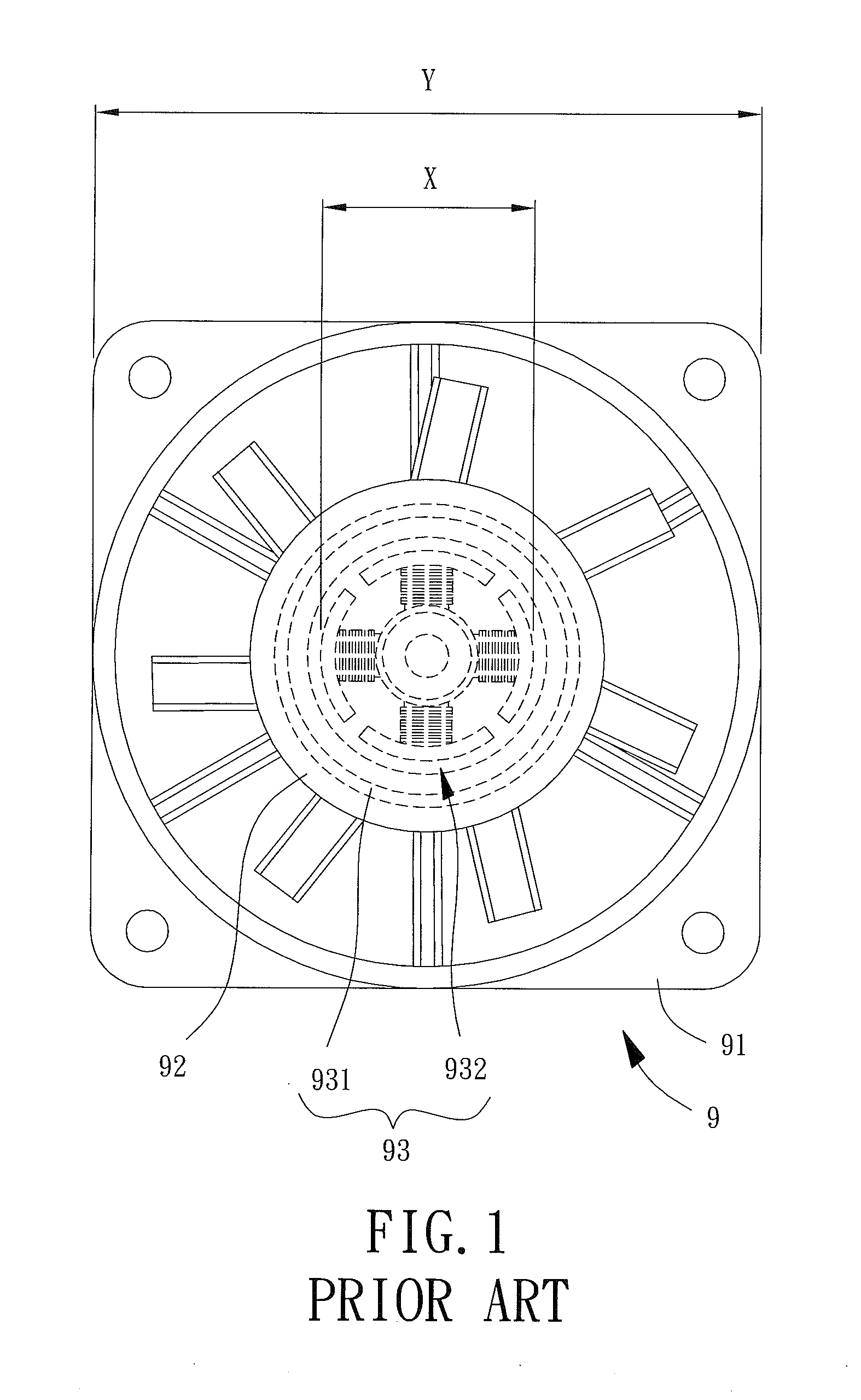 Cooling Fan Having a Axial-Air-Gap Motor and a Method for Determining the Dimensional Proportion of the Motor