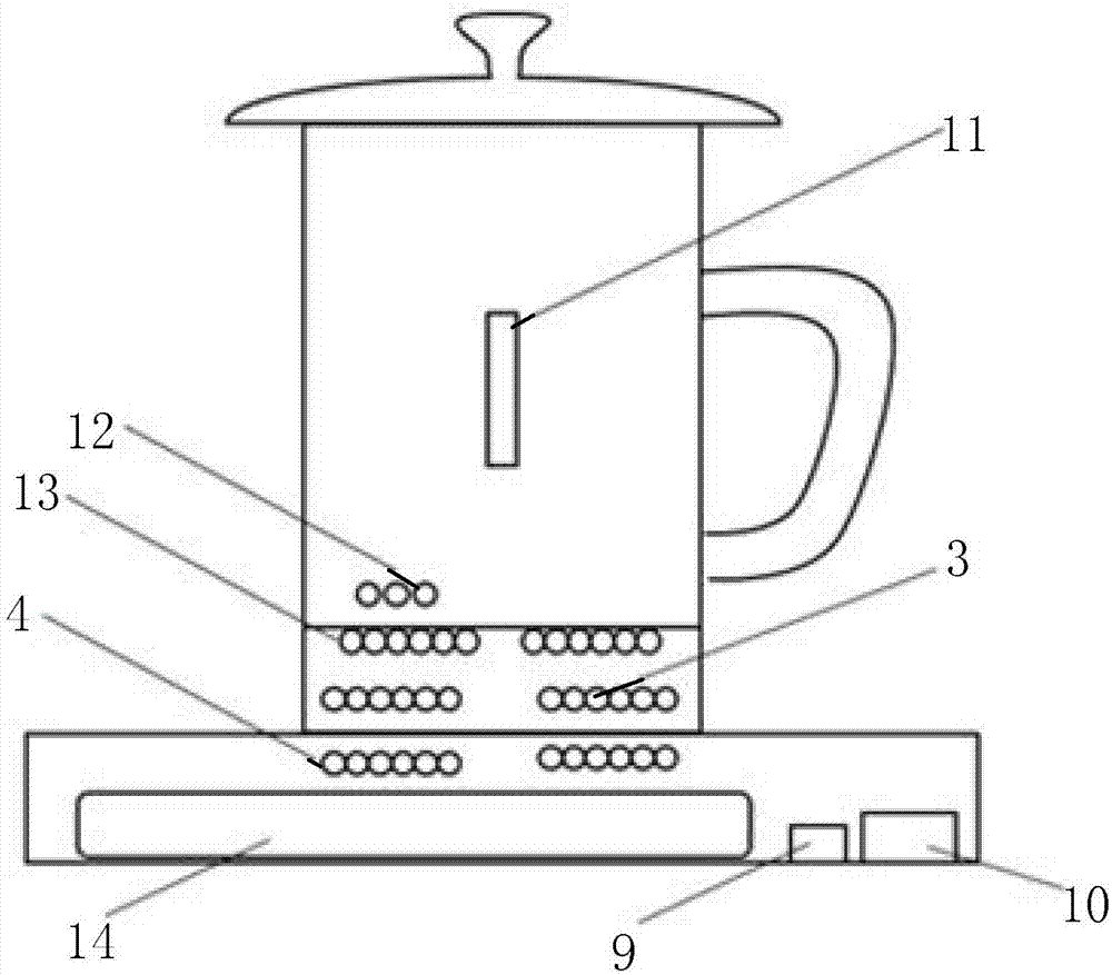 Multifunctional wireless charging teacup