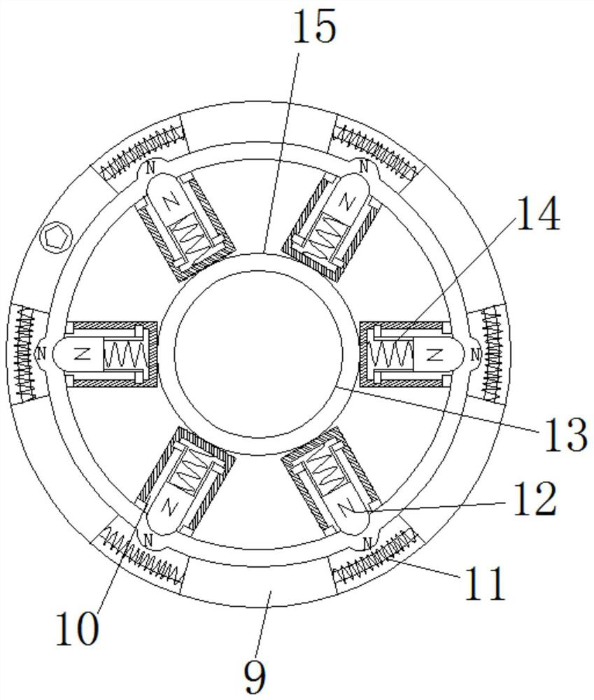 Biological centrifugal device with high rotating speed and clamping piece not prone to fall off