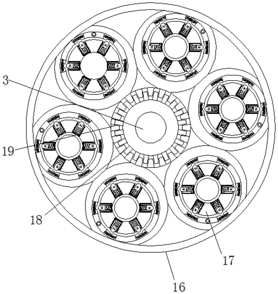 Biological centrifugal device with high rotating speed and clamping piece not prone to fall off