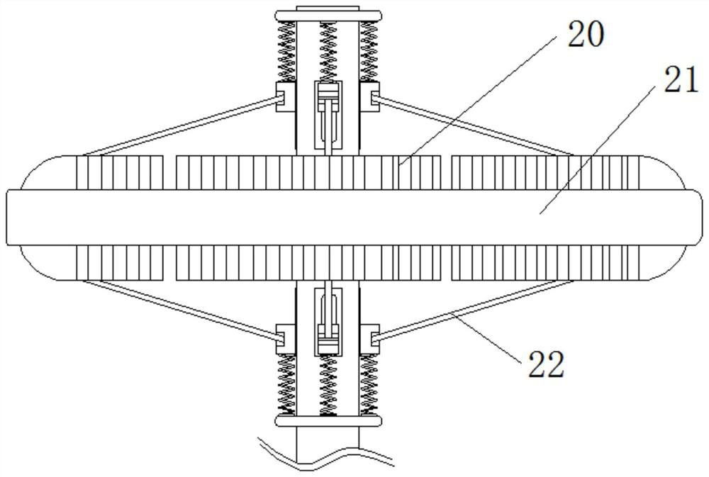 Biological centrifugal device with high rotating speed and clamping piece not prone to fall off