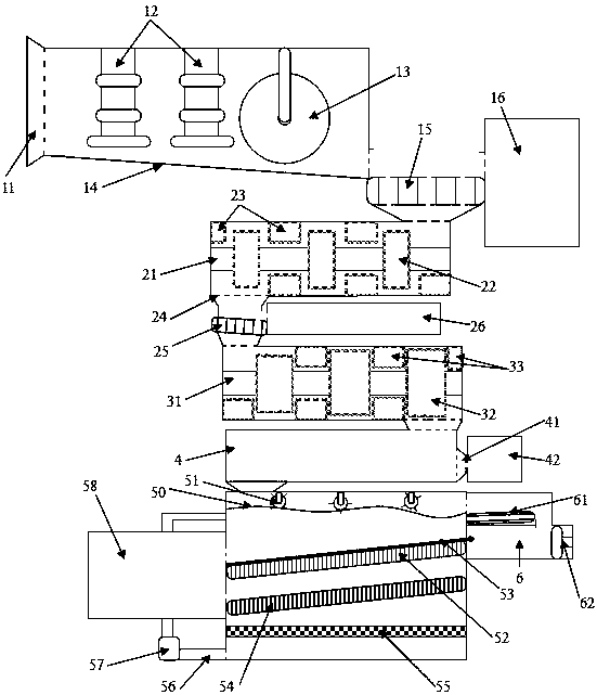 A construction waste disposal device