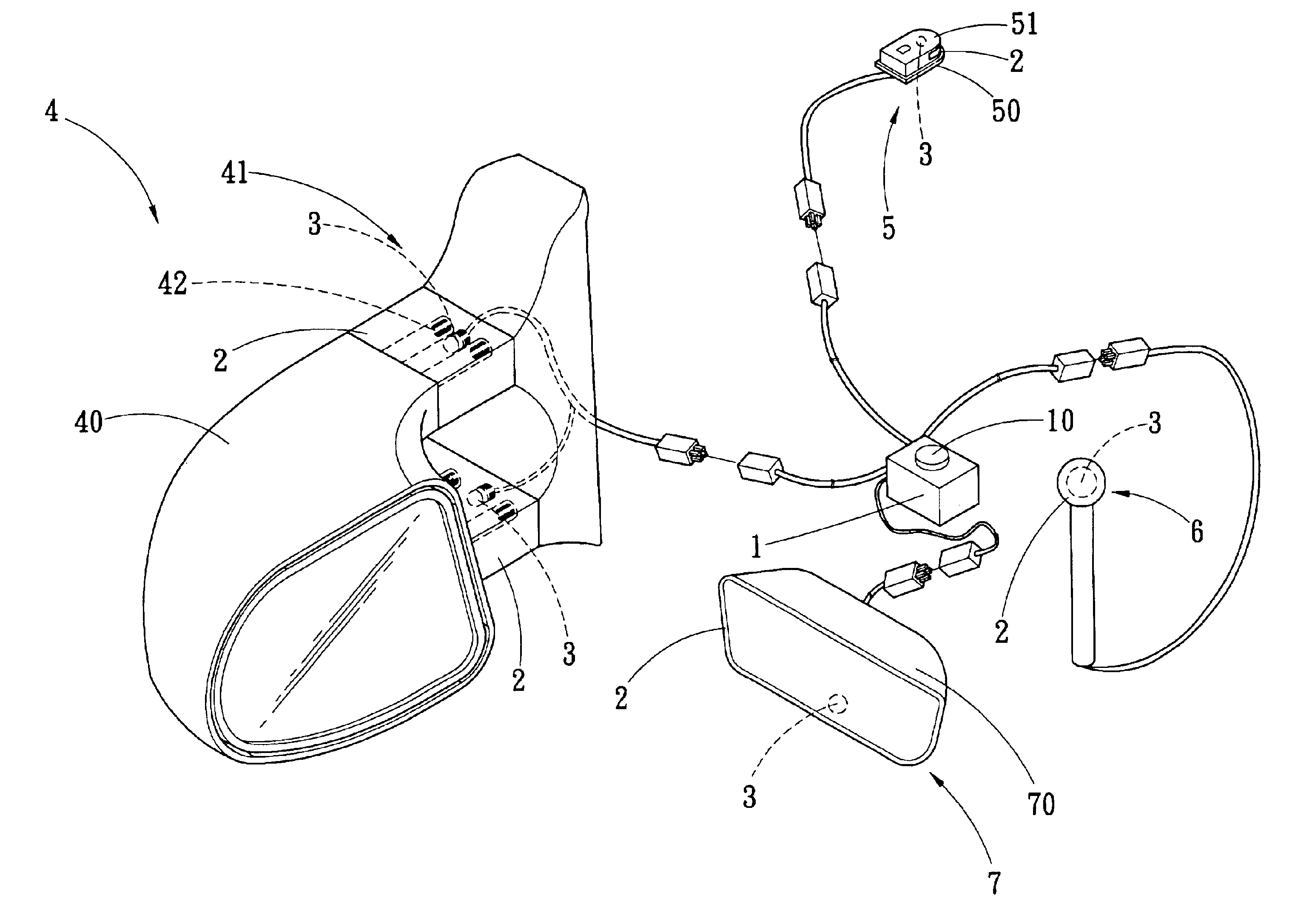 Color-changing illumination assembly for vehicle accessory