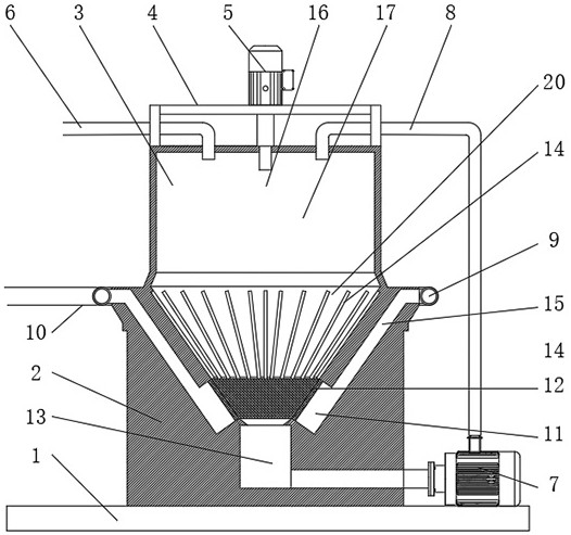 Efficient raw material grinding device
