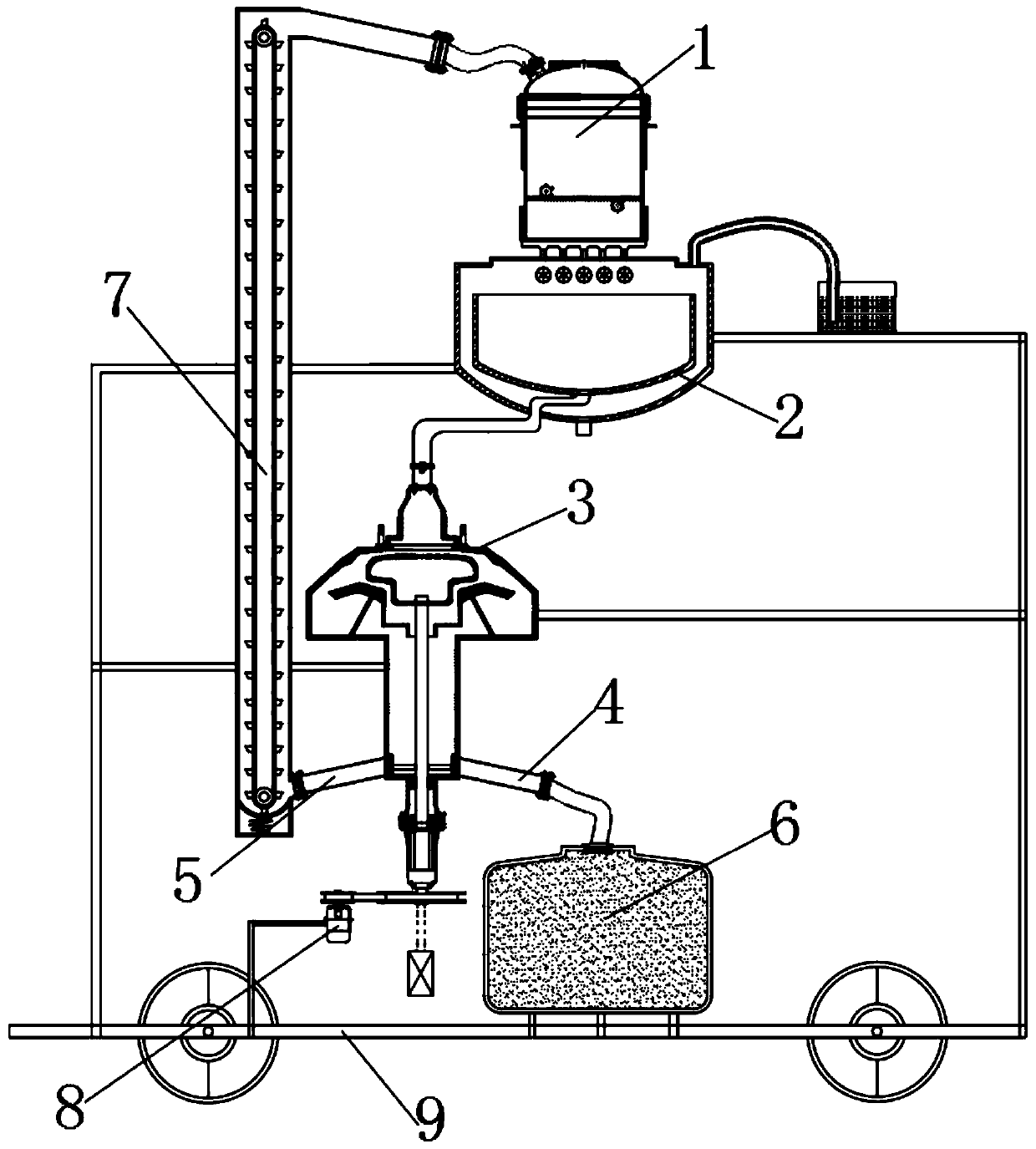 Grain screening and drying device